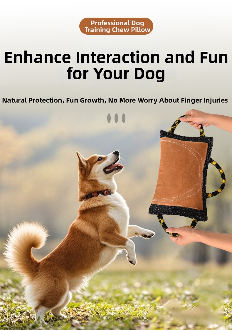 Dog Training Bite Pillow Tear Resistant Suede Agility Equipment_voghion.com