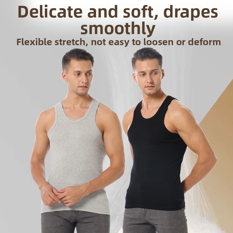 Men's Clothing Men's 100% Cotton Vest For Sports And Fitness Tight Fit Breathable Inner Wear Summer Top For Formal & Casual_viptrois.com
