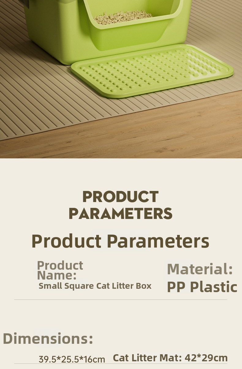 Extra Large Anti Splash Cat Litter Box Open Semi Enclosed Tray_voghion.com