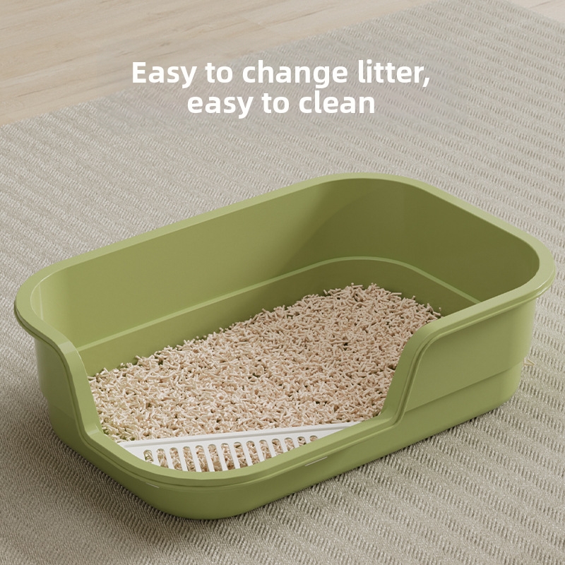 Extra große Katzentoilette, halbgeschlossene Riesen-Katzentoilette, Haustierbedarf_voghion.com