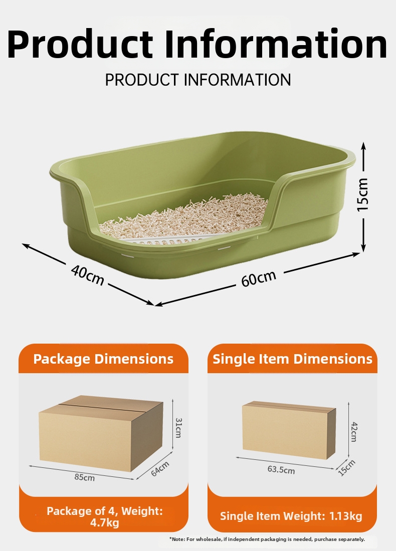 Extra Große Katzentoilette Mit Spritzschutz Und Rand Für Katzen_voghion.com