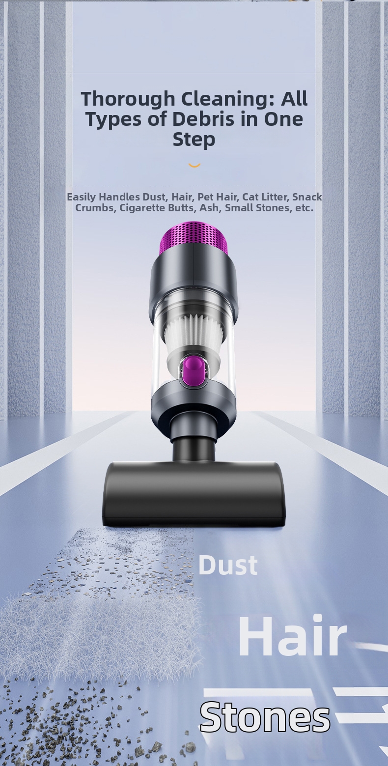 Portable Wireless Car Vacuum Cleaner With Power Display And Brush_voghion.com