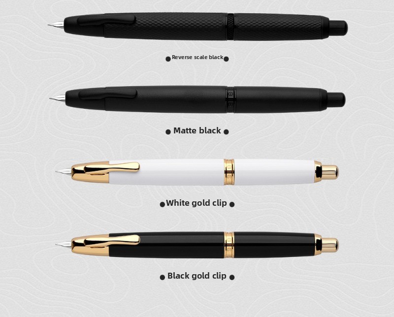 MAJOHN A1 Bunte Presse Metall Füllfederhalter einziehbar mit Gold/Schwarz Clip Büro Schulbedarf PK JINHAO 10 20 A2 A3 – Detail 5