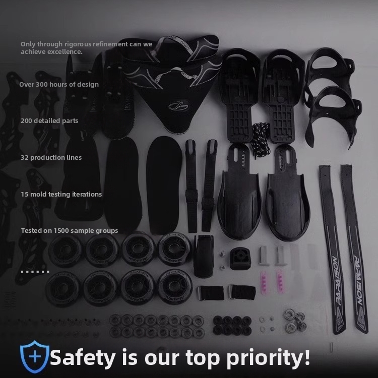 Ensemble de protections pour patins à roulettes professionnels 301, lumineux, à huit roues, pour débutants et adultes, sports de plein air_voghion.com