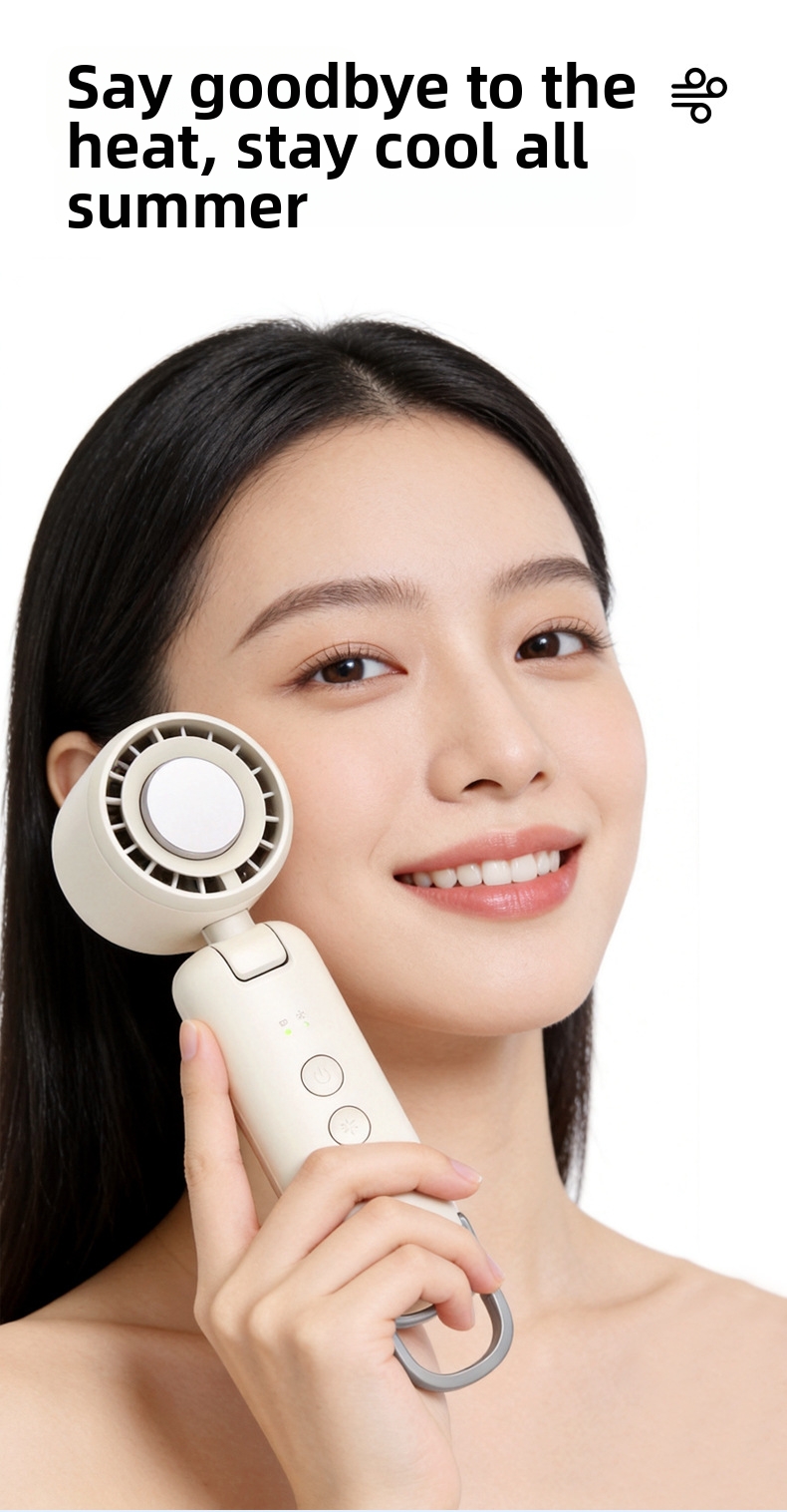 Portable Usb Handheld Fan With Digital Display For Quiet Cooling_voghion.com