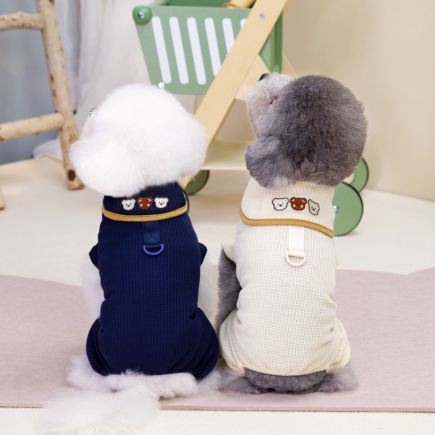 T-shirt imprimé chat ragdoll et ours pour animaux de compagnie_voghion.com