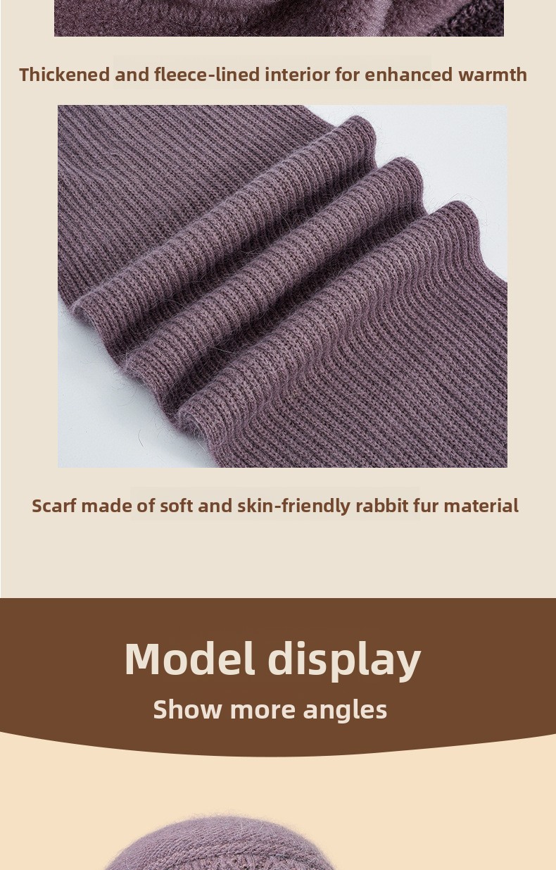 Winter Strickmütze Und Schal Set Mit Fleecefutter Für Damen_voghion.com
