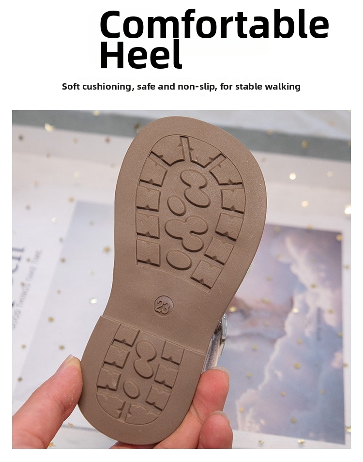 Mädchen Sandalen Mit Schleife Und Strass Geschlossene Zehen_voghion.com