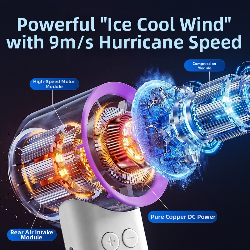 High-Speed Portable Handheld Fan USB Rechargeable Mini Desktop Small Fan For Outdoor Use_voghion.com