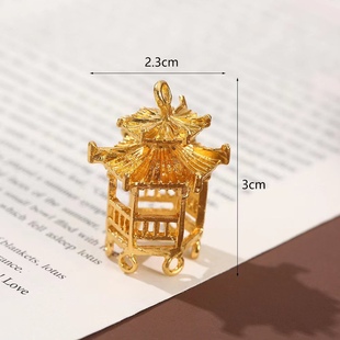Vintage building pavilion handmade diy clothing luggage headdress antique TV drama props accessories wholesale