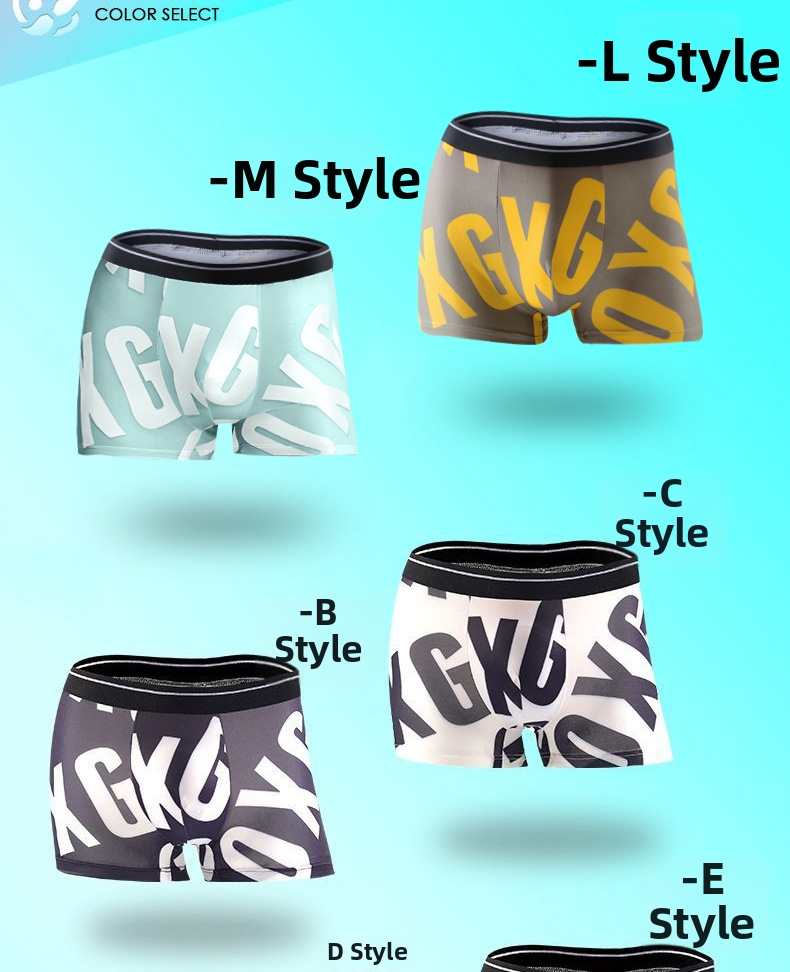 Herren Boxer Briefs Aus Eisseide Atmungsaktive Trunks Bedruckt_voghion.com
