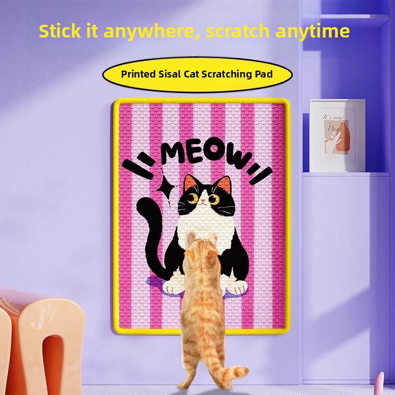 Sisal Cat Scratching Board Wall Mounted Non Shedding Wear Resistant Protects Doors And Sofas Sisal Mat_voghion.com