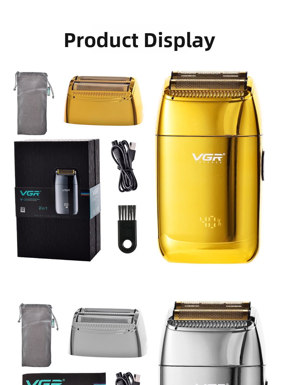 Vgr Professional Electric Shaver For Men With Digital Display_voghion.com
