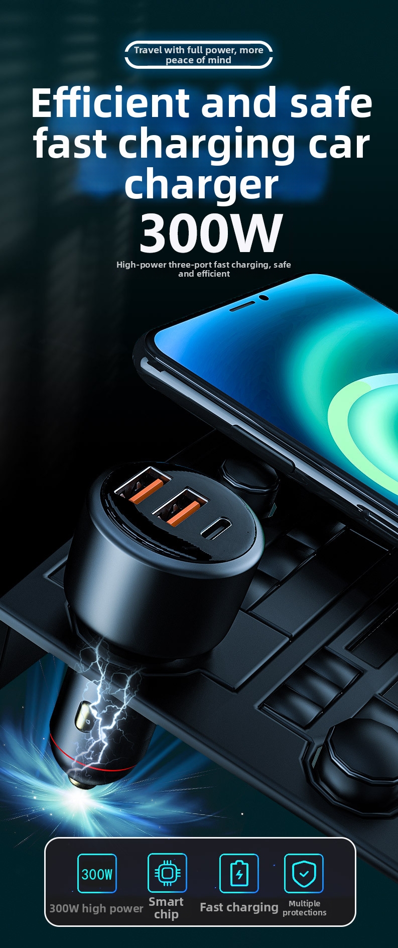 Kfz-ladegerät Mit Schnellladefunktion Pd 100w Handy Autoadapter_voghion.com