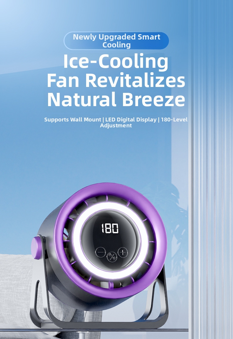 Air Circulator Fan For Home Office Desk Bedroom With Light_voghion.com