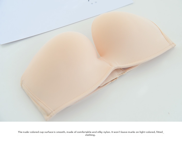 Women's Strapless Bra Lace Miracle Push-up Invisible Underwear_voghion.com