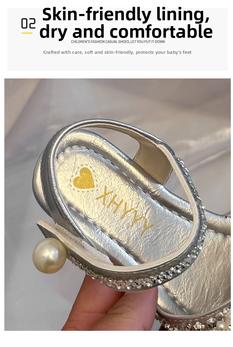 Girls Bow Sandals Princess Shoes For Summer Comfortable Footwear_voghion.com