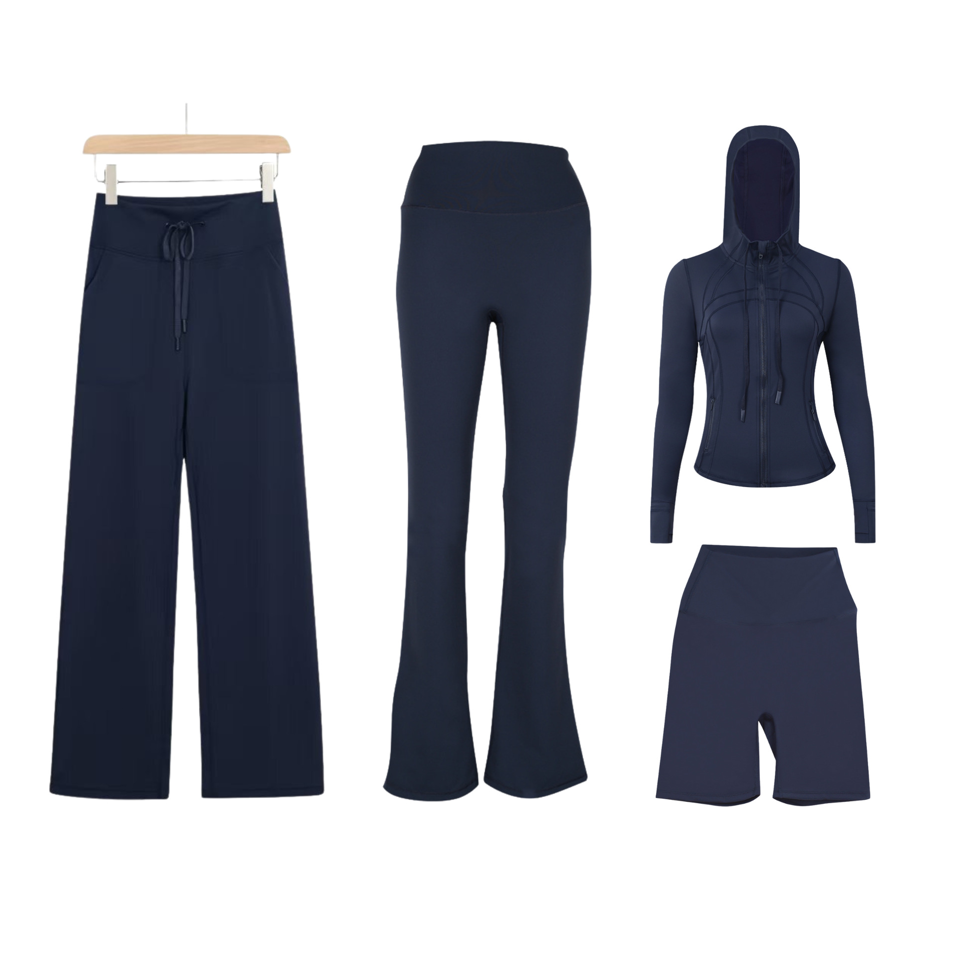 Women's Active Set Slim Fit Jacket With Flared And Straight Pants_voghion.com