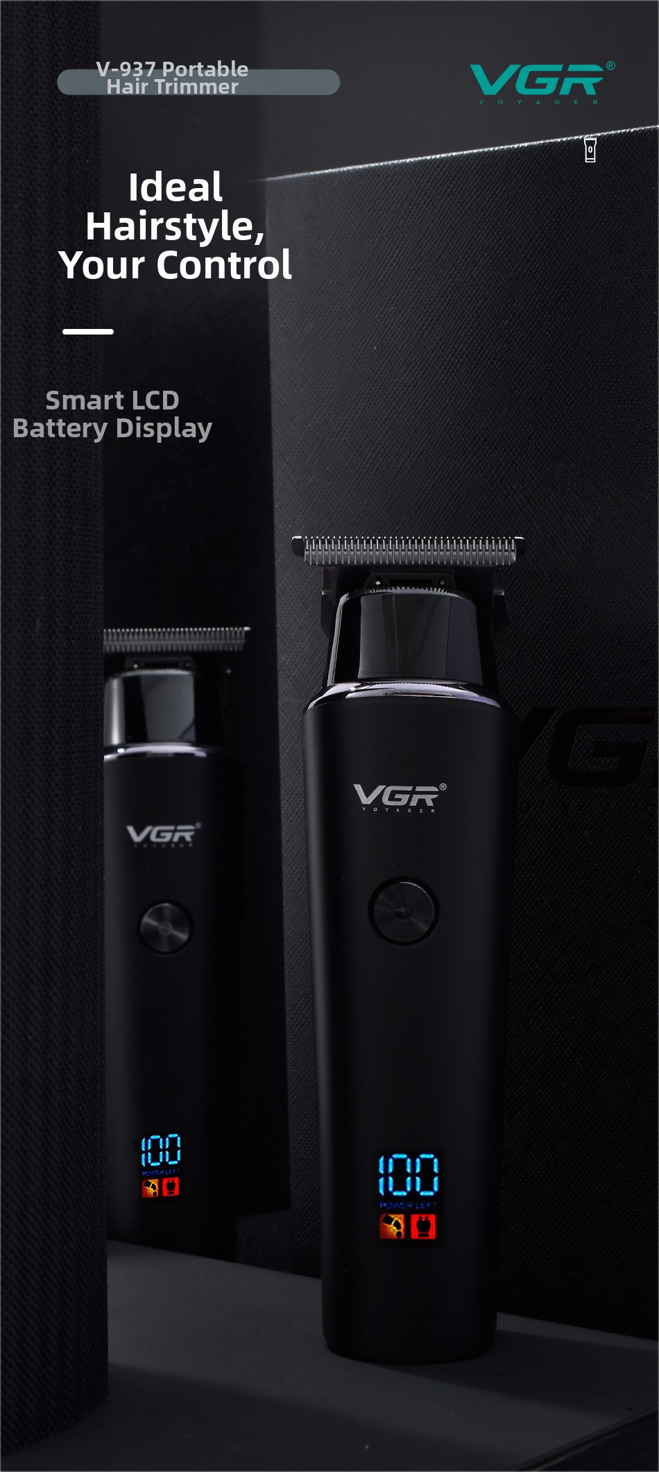 Electric Hair Clipper Salon Quality Professional Hair Trimmer_voghion.com