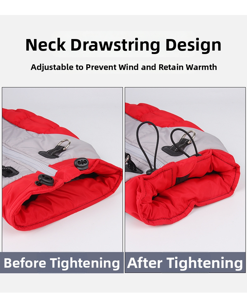 Warm Winter Dog Coat Reflective Cotton Puffer Jacket For Dogs_voghion.com