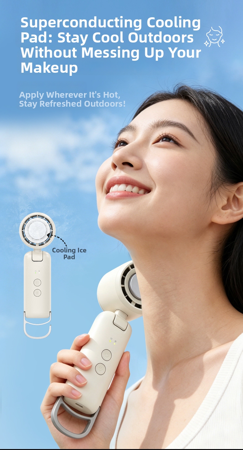 Portable Usb Handheld Fan With Digital Display For Quiet Cooling_voghion.com