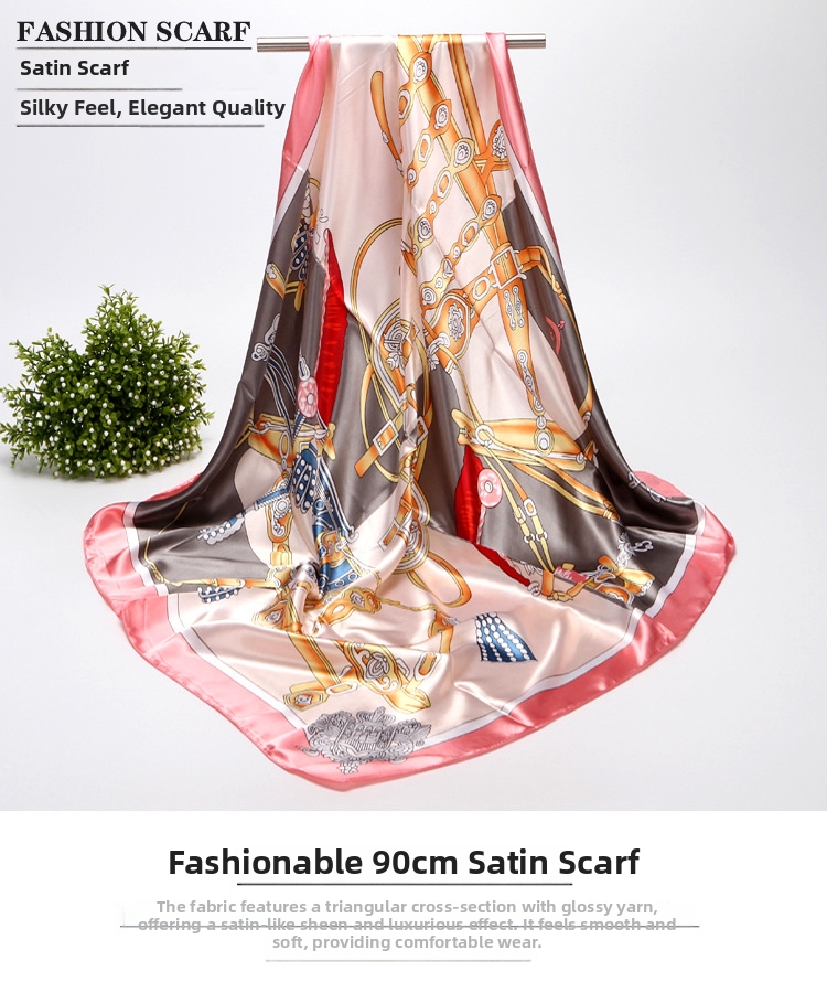 Foulard in seta stampata da donna elegante sciarpa quadrata_voghion.com