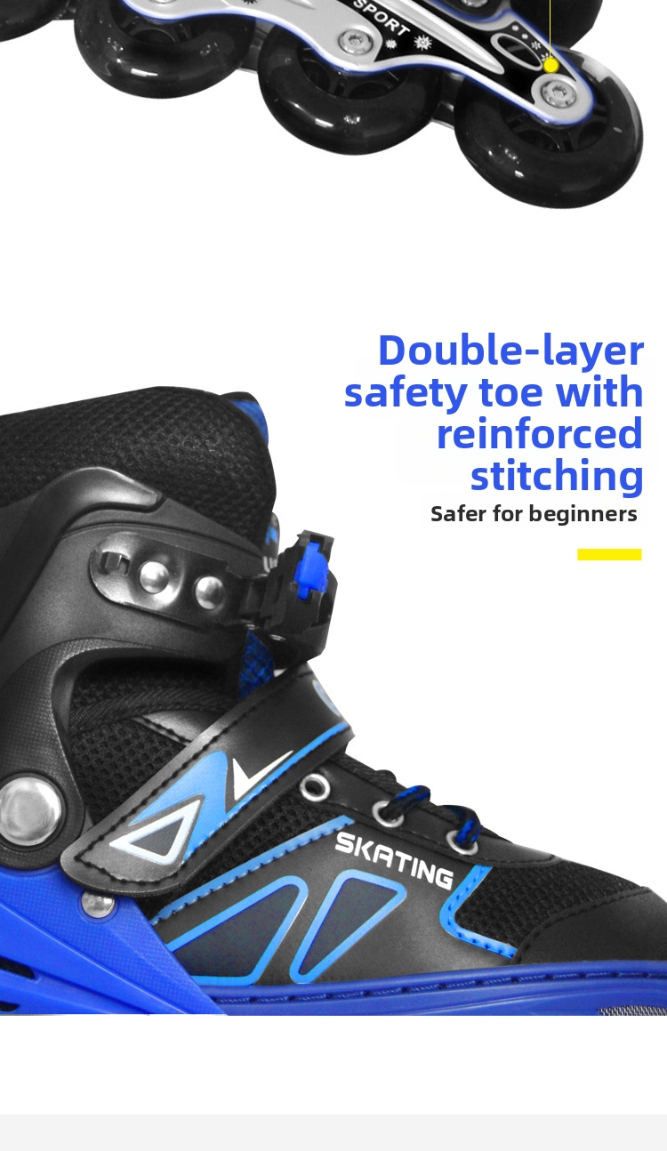 Patines sobre ruedas ajustables con luces y marco de aluminio_voghion.com