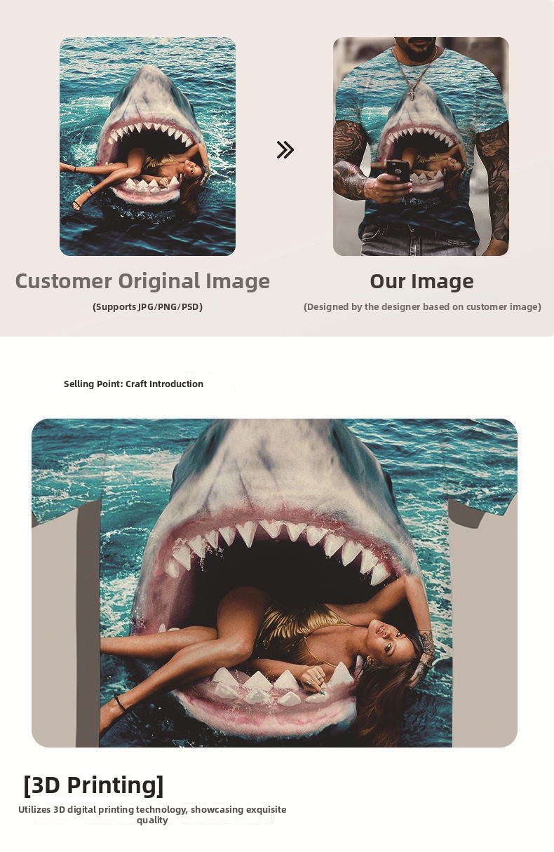 Men's Quick-dry Swim Trunks With 3d Digital Print For Summer Beach_voghion.com