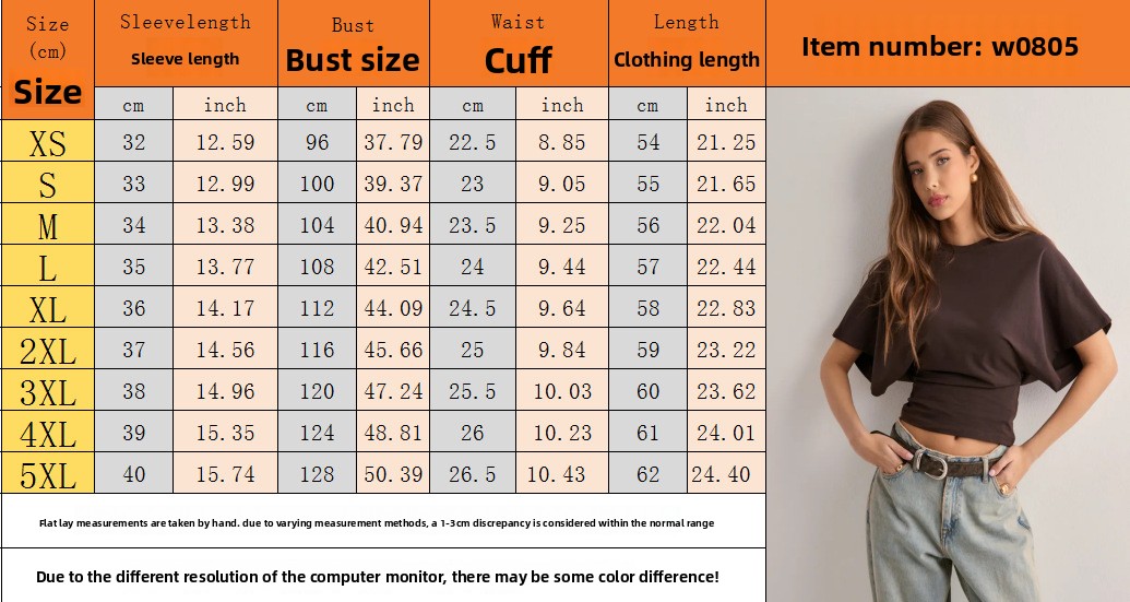 2025 Summer New Korean Version Design Round Neck Pullover Short-sleeved T-shirt Fashion Short Solid Color Women's Clothing_ecoleips.com