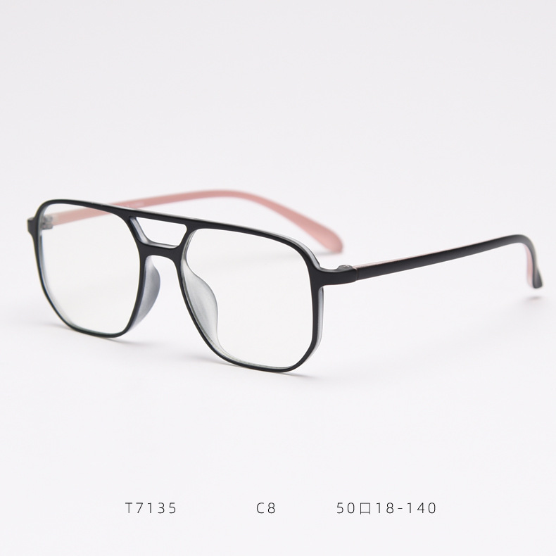 Trendy Korean Style Women's Eyewear Frames With Double Bridge_voghion.com