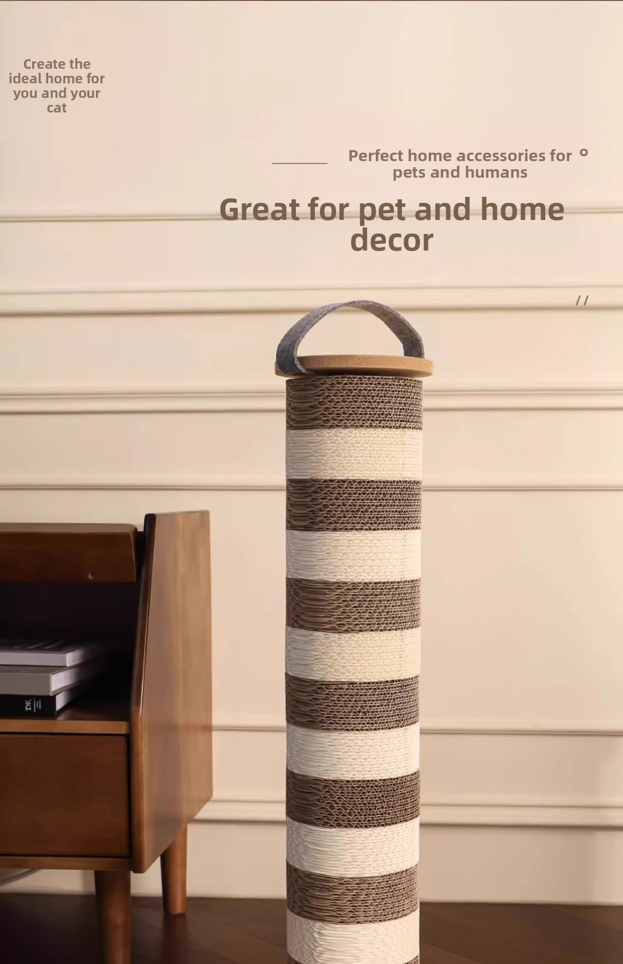 Durable Corrugated Cardboard Cat Scratching Board Two Piece Set_voghion.com