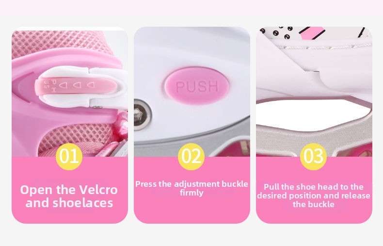 Patins à roulettes pour enfants garçons et filles avec roues lumineuses_voghion.com