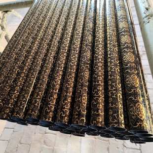 Factory Direct Sales Black Window Grille Twelve-Pointed Iron Plastic-Coated Curtain Rod Curtain Slide Curtain Accessories