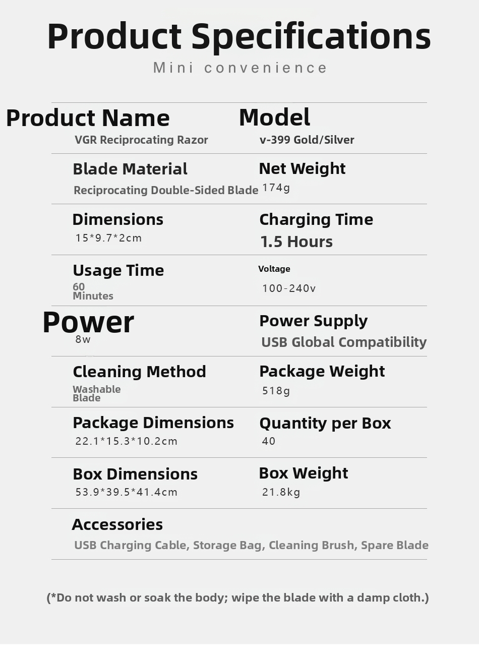 Vgr Professional Electric Shaver For Men With Digital Display_voghion.com