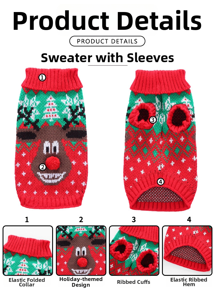 Julegenser til hund med rensdyr til efterår og vinter_voghion.com