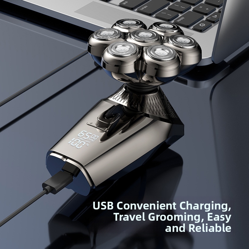 7D Magnetic Head Electric Shaver Multi-Functional 5 In 1 With Three Adjustable Speeds And 7 Blades Home Appliance_voghion.com