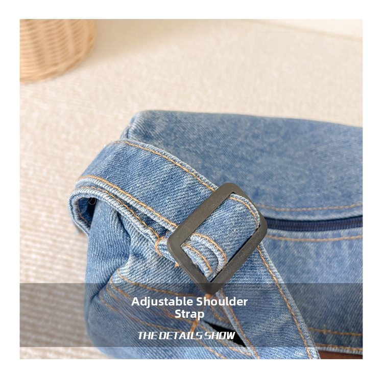 Stylische Kinder Denim Umhängetasche Kleine Schultertasche_voghion.com