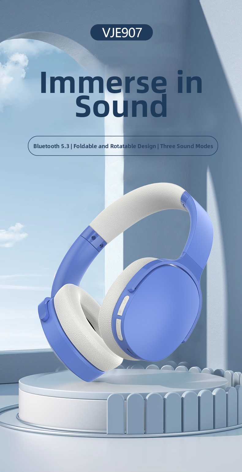 Écouteurs Bluetooth sans fil avec effets sonores multiples, longue autonomie, compatibles avec les vêtements et les téléphones portables, destinés à l'exportation_voghion.com