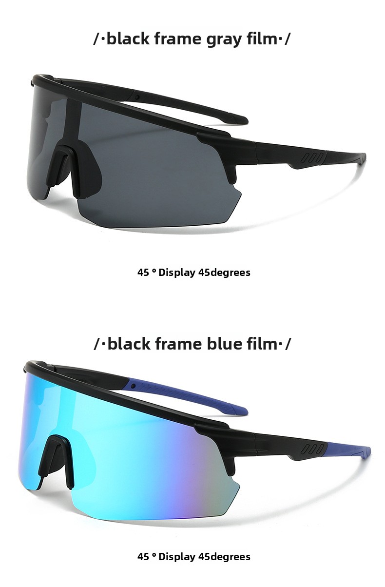 New Semi-Rimless Photochromic Sports Sunglasses, Running Cycling Wrap-Around Lens Outdoor Windproof Eyewear_desvips.com
