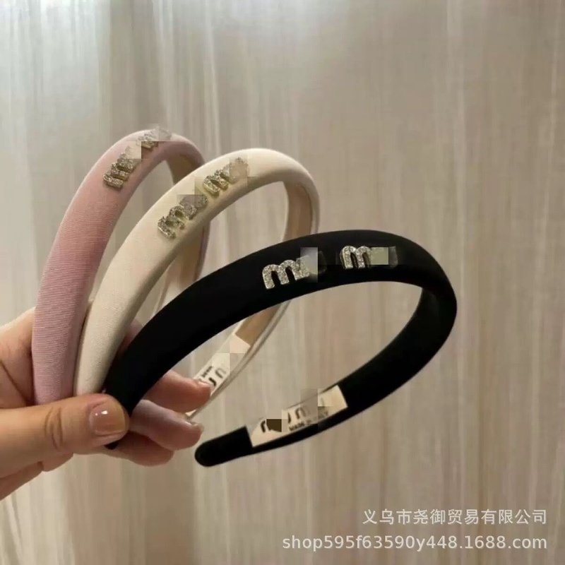 2024新型高級気質アルファベットmmカチューシャ黒水ドリルカチューシャシンプル軽豪華ネットレッド名媛髪飾り女|undefined