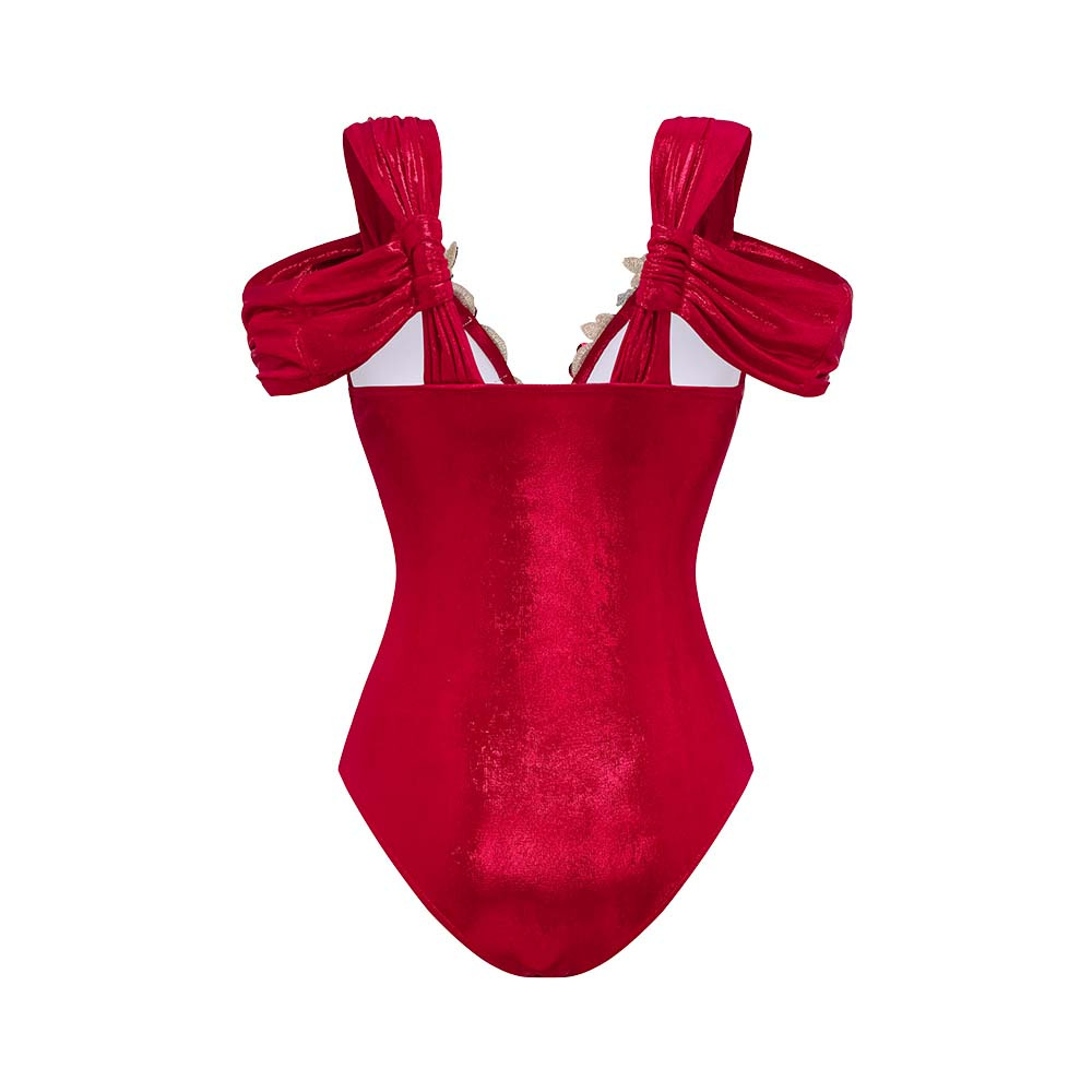 Damen Einteiler Badeanzug Mit Wickelrock Nahtloses Nylon Design_voghion.com