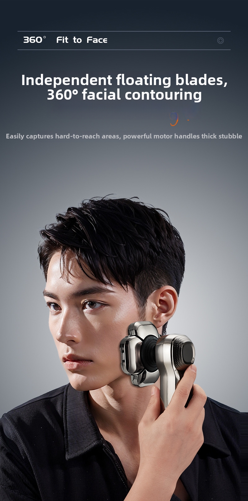 Electric Shaver 6-in-1 Rechargeable Hair Clipper For Bald Heads_voghion.com