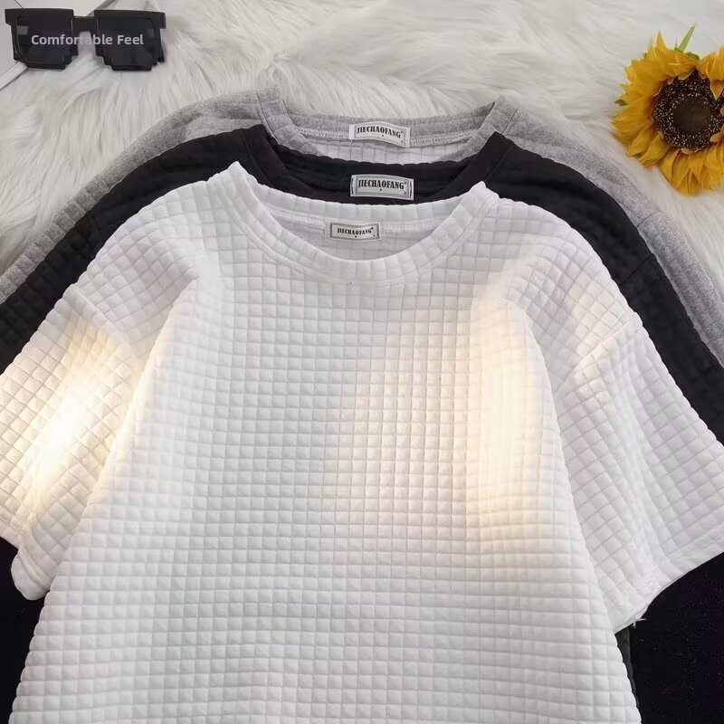 Unisex Premium Cotton T-Shirt Oversized Comfort Fit Casual Crew Neck Basic Top For Men And Women_viptrois.com