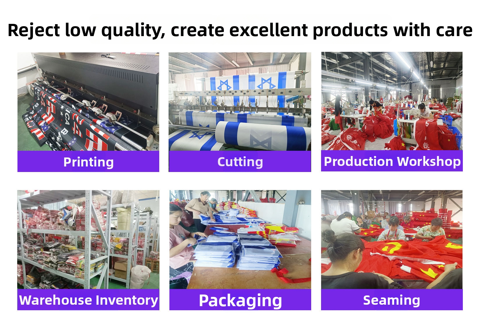 Drapeau national à main avec impression recto verso jardin_voghion.com