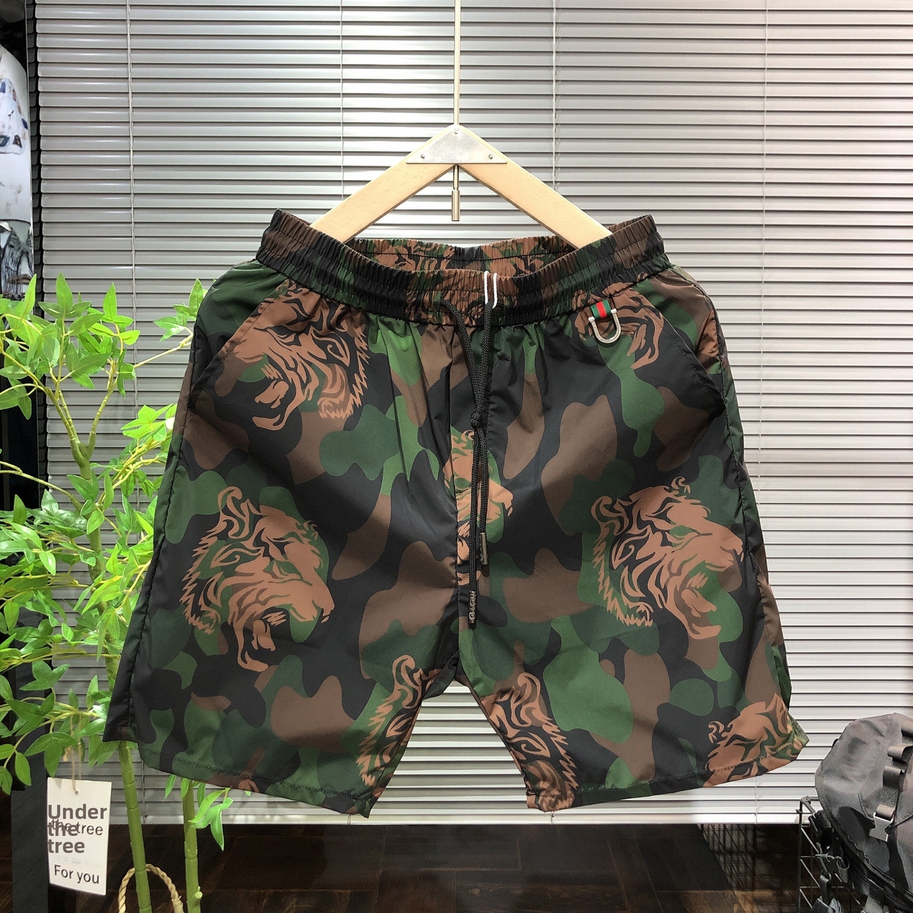 Men's Clothing Men's Quick Drying Breathable Printed Straight Leg Pants Trendy Five Point Casual Sports Beachwear For Summer_viptrois.com