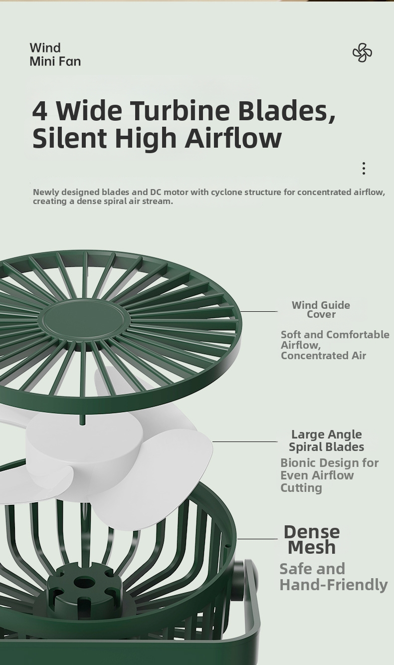 Mini ventilateur de bureau pour bureau et maison, silencieux_voghion.com