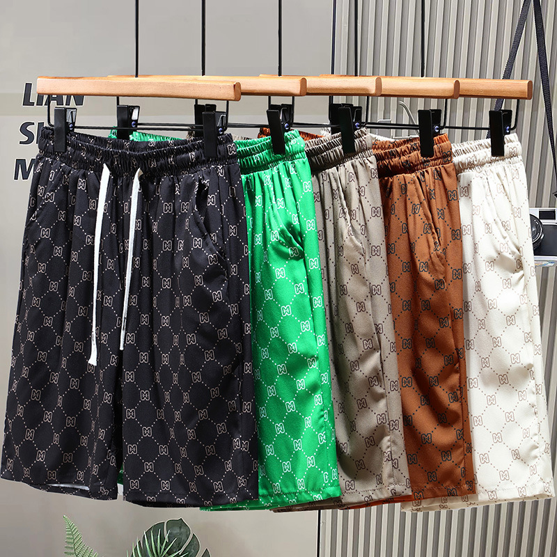 Pantaloni da uomo estivi casual sportivi da spiaggia e da corsa, modello a cinque punti, modello dritto, pantaloncini da corsa alla moda._voghion.com
