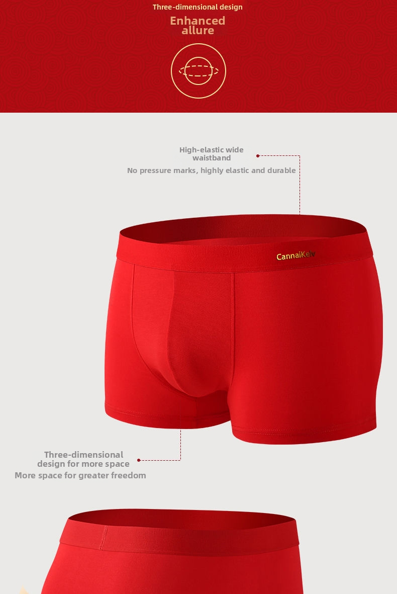 Calzoncillos boxer hombre modal transpirable comodo rojo_voghion.com