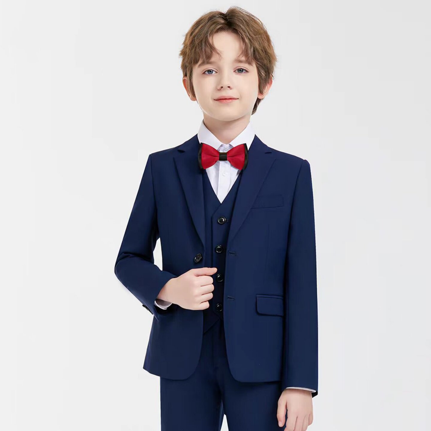 Children's Formal Wear Suit Set Teen Boys' Speech Contest Outfit Junior Host Performance Costume Classic Style_voghion.com