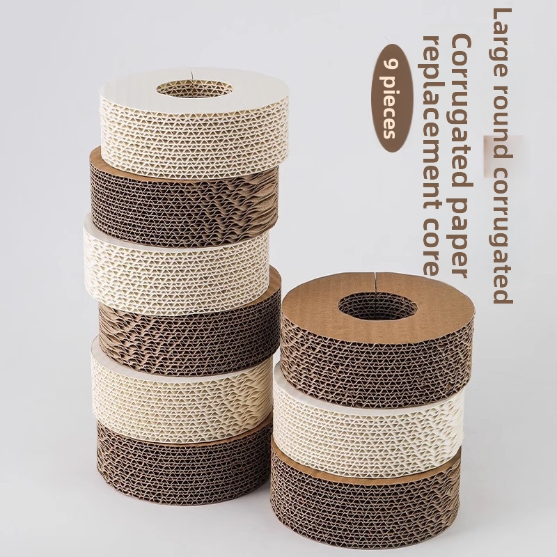 Post Style Cat Scratching Board Thickened Corrugated Cardboard Two Piece Design Portable Wear Resistant Lint Free Cat Tree Toy_voghion.com